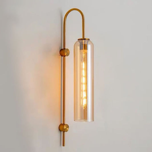 Vintage Edison Long Golden Glass Walllamp