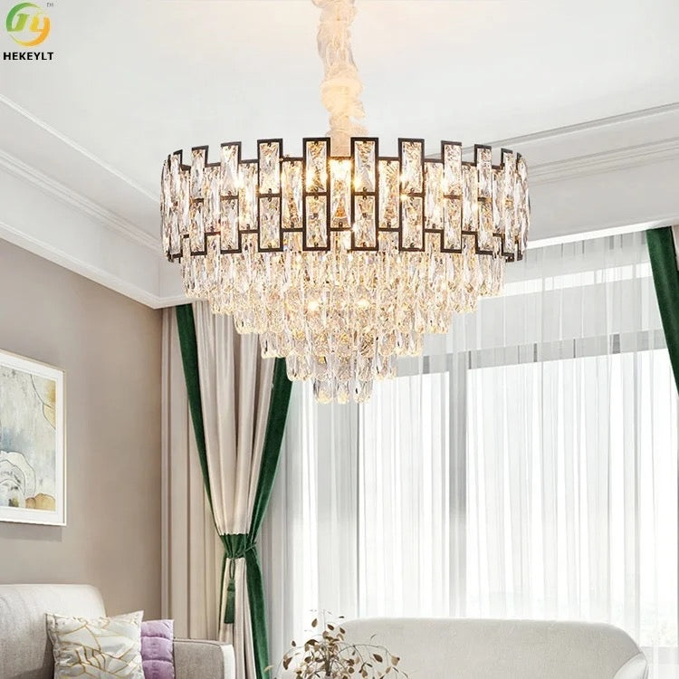 Crystal Glass Golden Traditional Chandlier