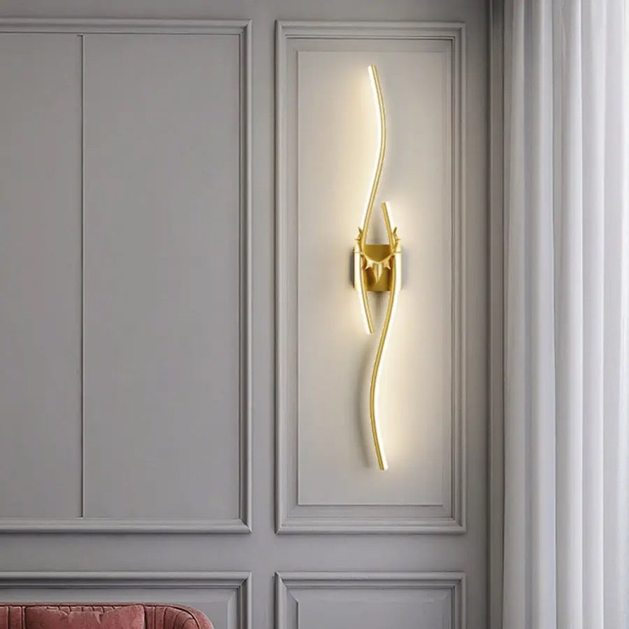 Long Markhor Golden Led Walllamp