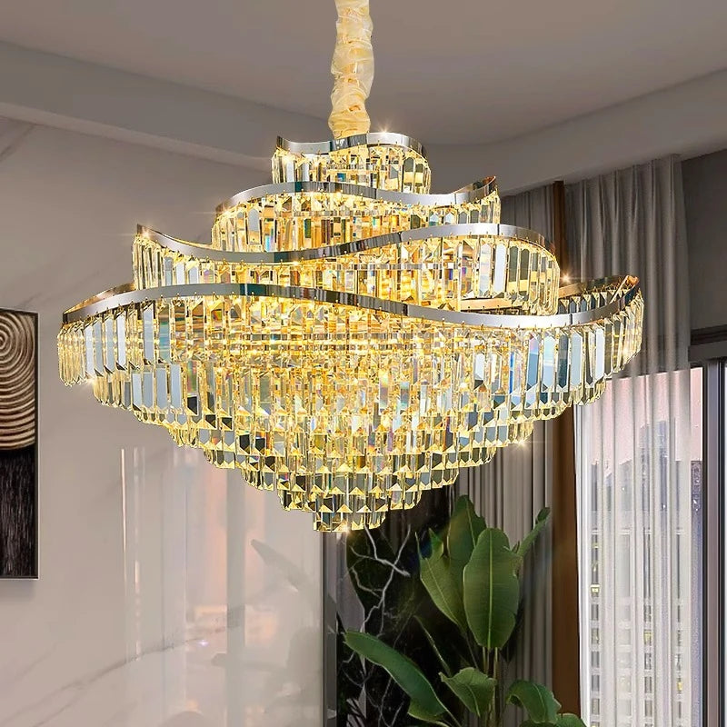 Crystal Golden Traditional Chandlier