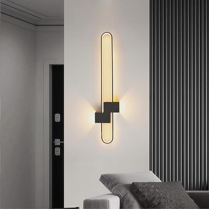 Led Stripted Black Aryclic Wall Lamp (2 Feets)