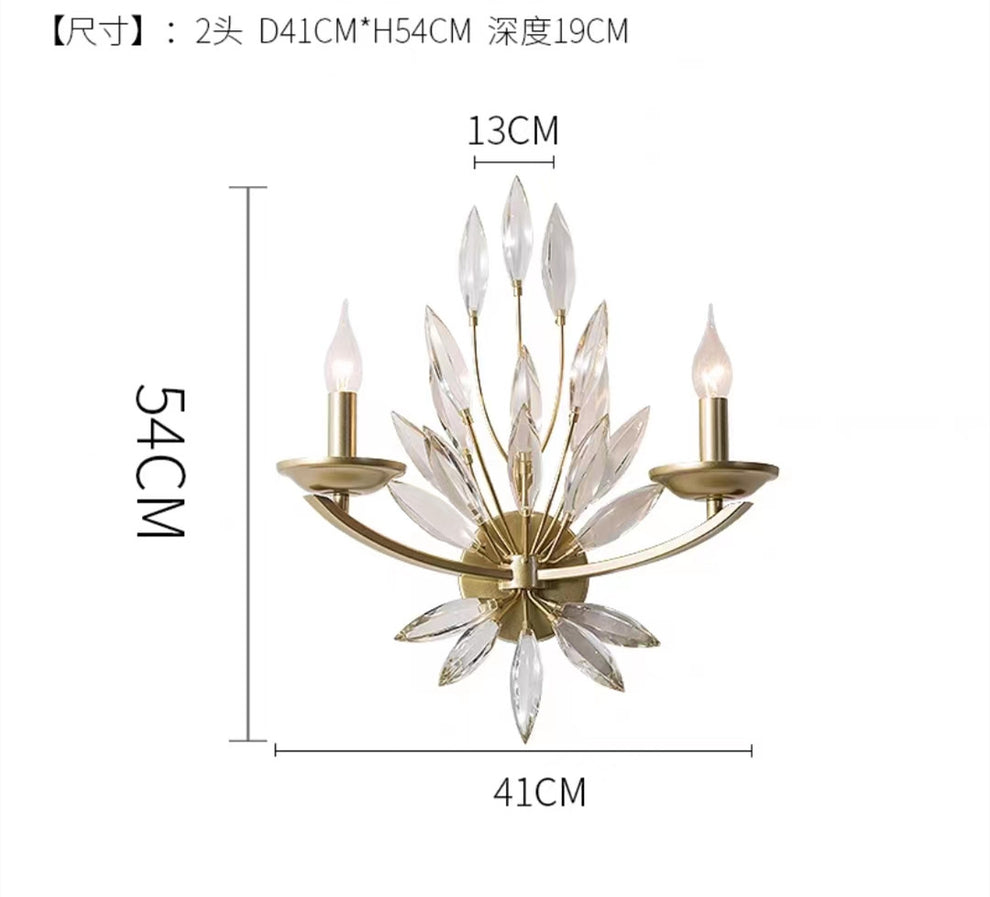 Nordic Golden Brass Metalic Walllight