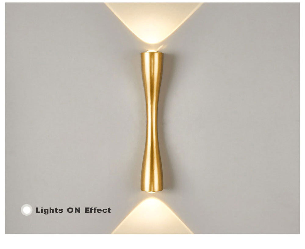 Golden Two Sided Waterproof Outdoor/Indoor Wall Light