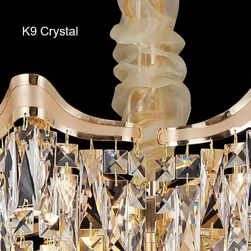 Crystal Gold Traditional Hanging Chandlier