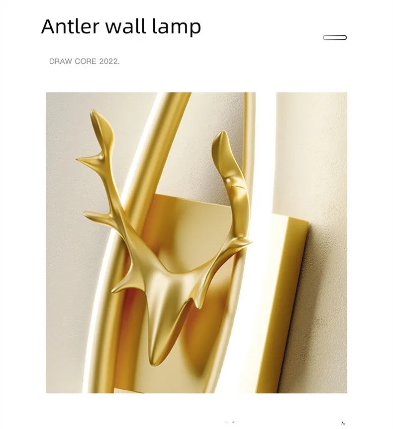 Long Markhor Golden Led Walllamp