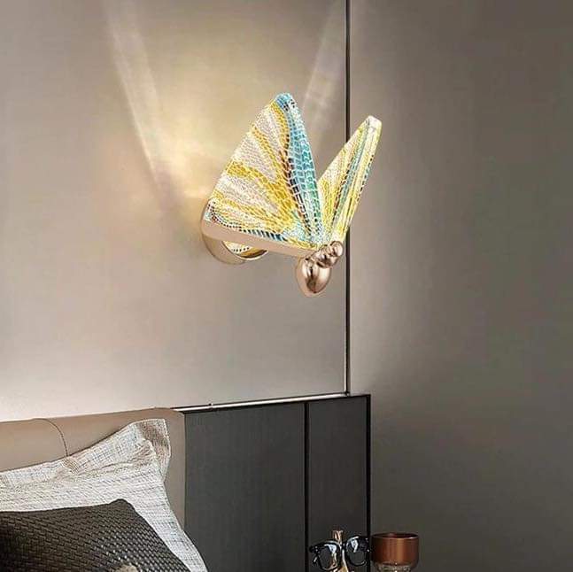 Led Butterfly Golden Walllamp