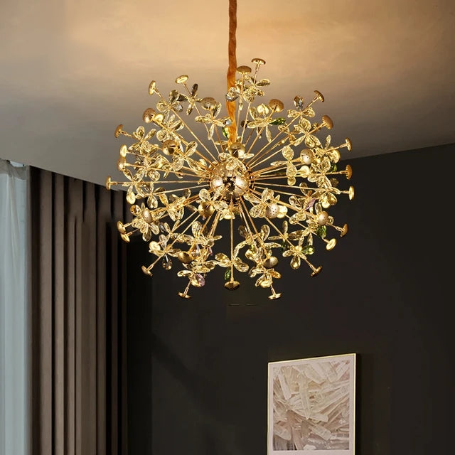 Nordic Golden Crystal Led Chandlier Light