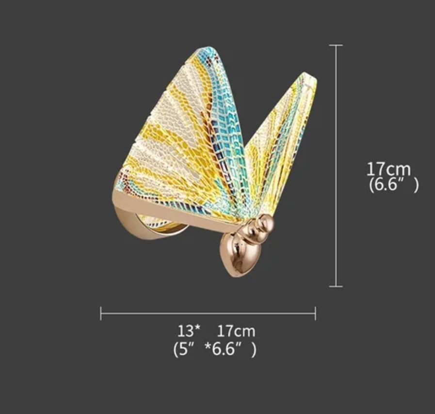 Led Butterfly Golden Walllamp