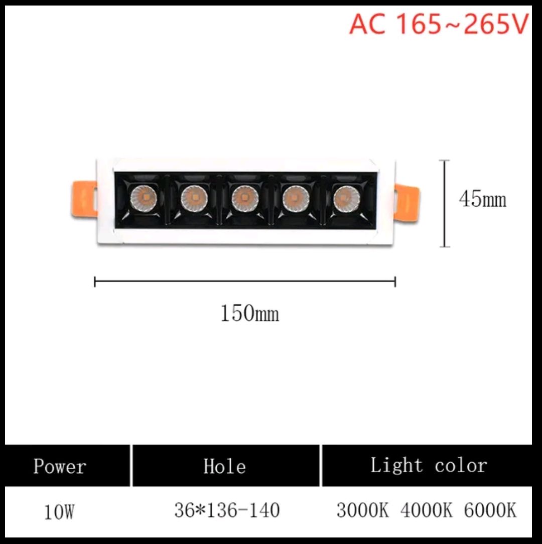 Led 10W & 20W COB White Concelled False Celling Light