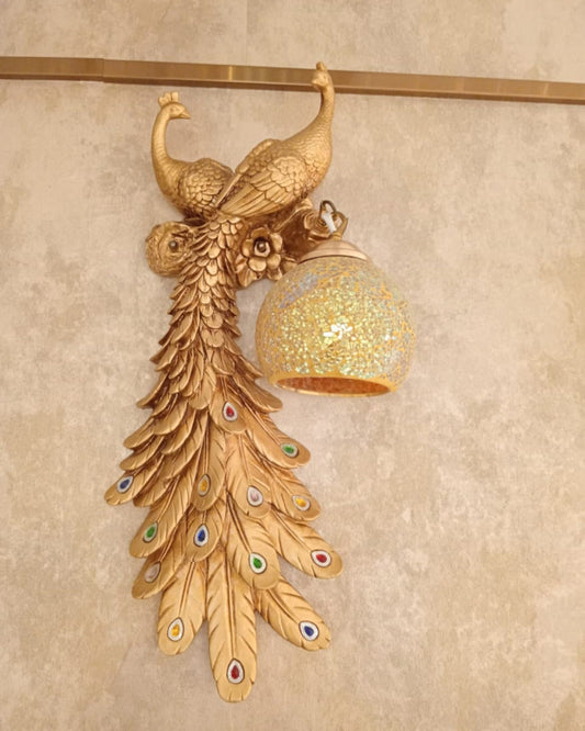 Peacock Scripted Wall Lamp
