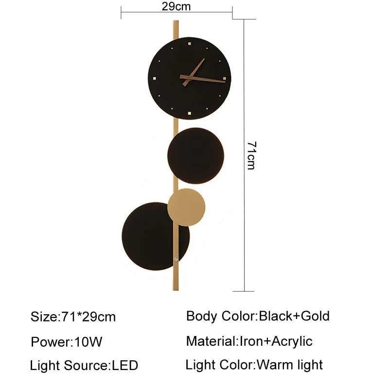 Clock Styled Led Wall Lamp