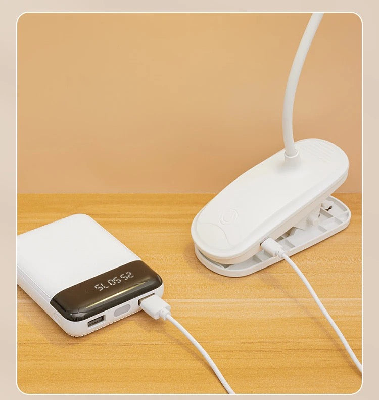 Led USB Charging White Clip Lamp