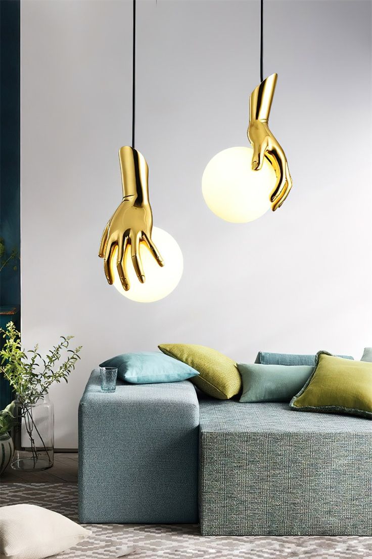 Hand Brass Globe Hanging Light