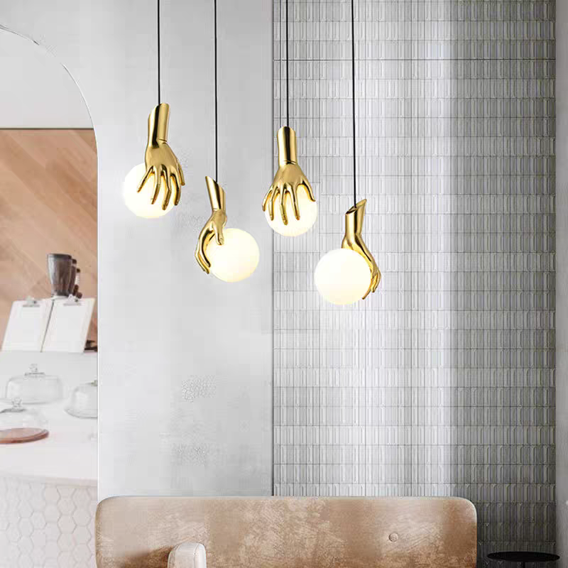 Hand Brass Globe Hanging Light