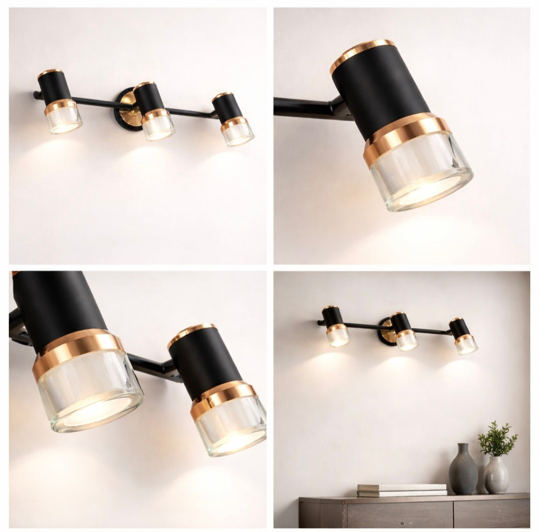 Led Mirror Light SMD 3 Light Adjustable Rose Gold