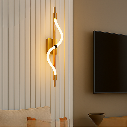 Modern Golden Spiral Warm Led Walllamp