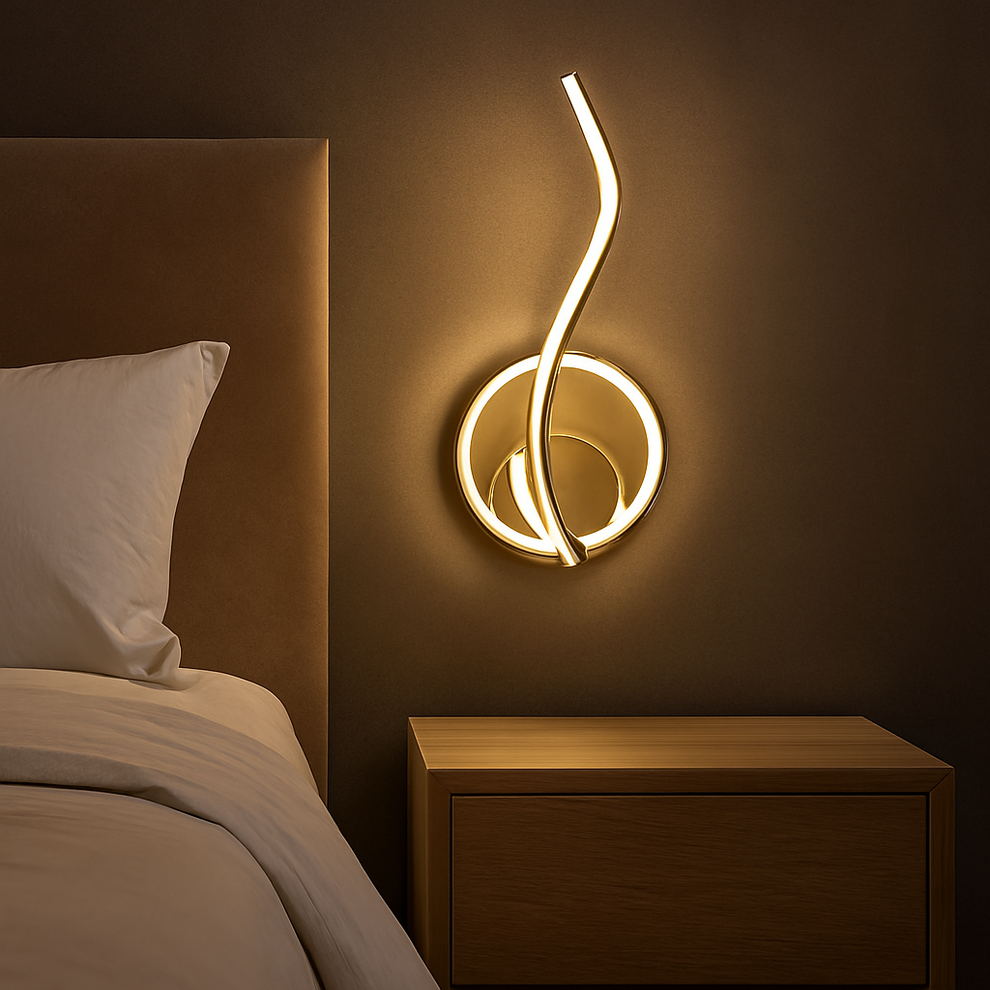 Modern Rounded Spiral Line Styled Wall Lamp