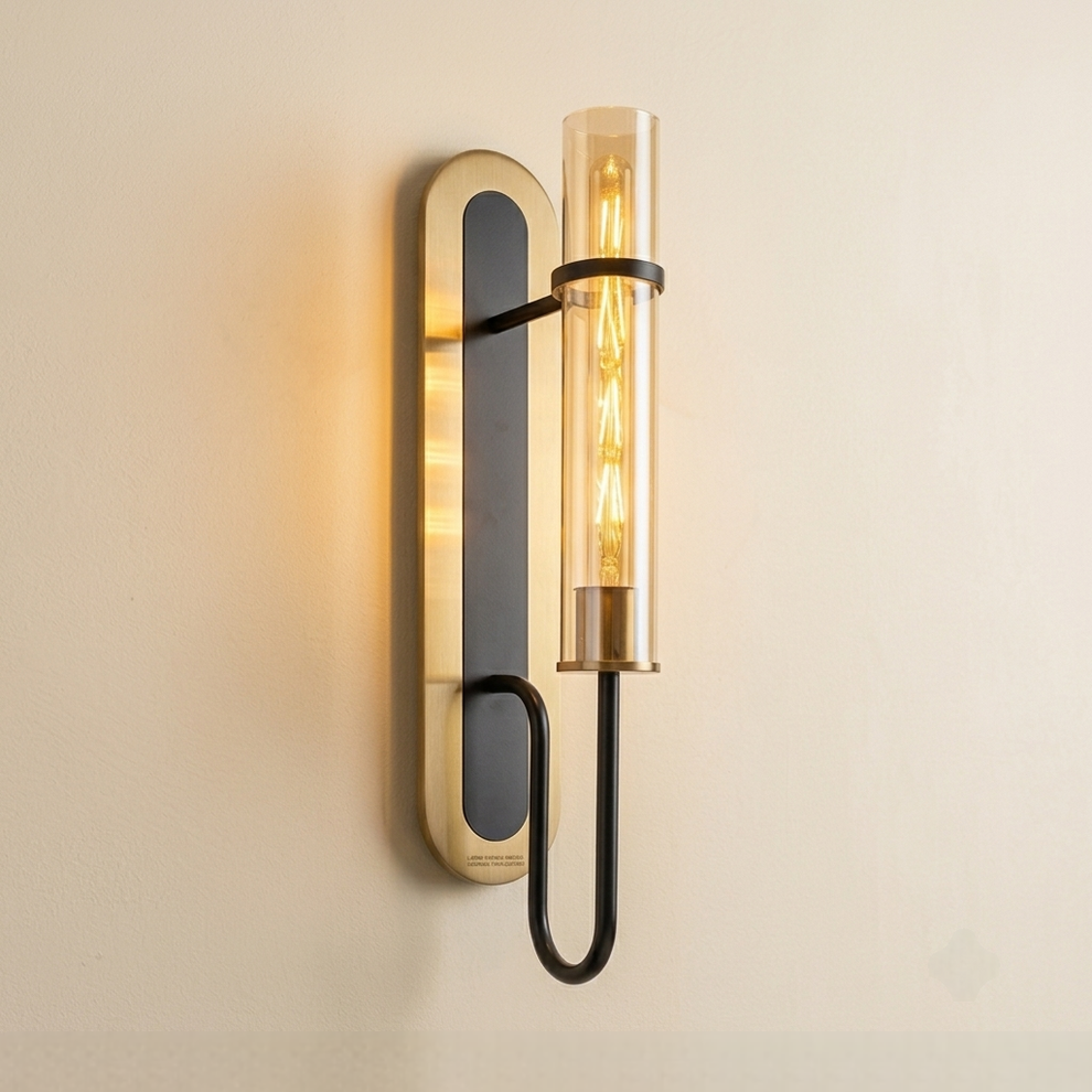 Vintage Metallic Edision Antique Walllight