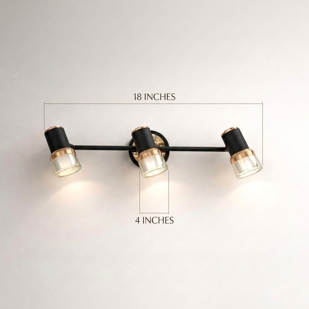 Led Mirror Light SMD 3 Light Adjustable Rose Gold