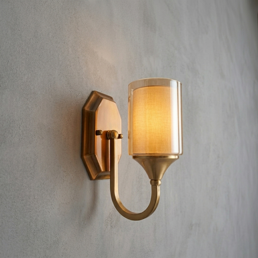 Glass Golden Lamp  Wallight