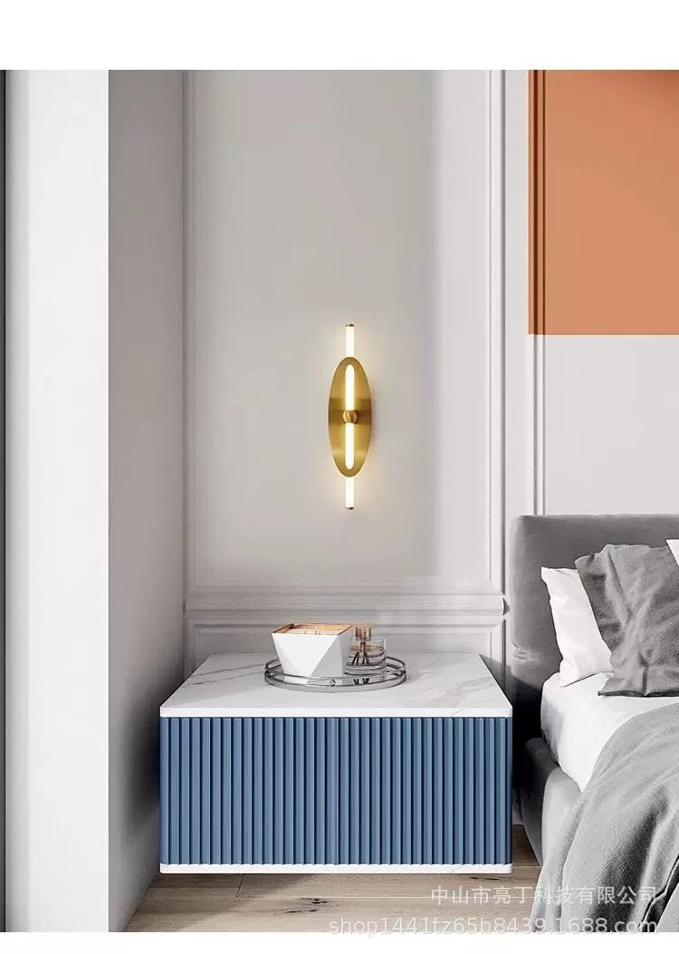 Metallic Straight Stick Glow Led Warm Walllight