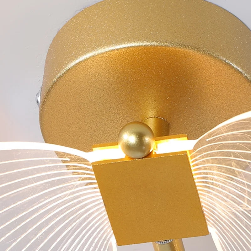 Led Butterfly Golden Walllamp