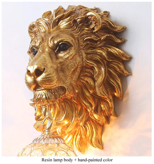 Lion Scripted Wall Lamp