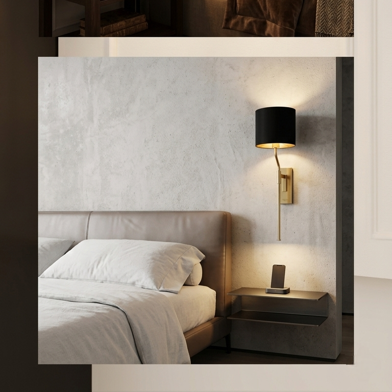 Lamp Shade Wallight Golden Long Walllight