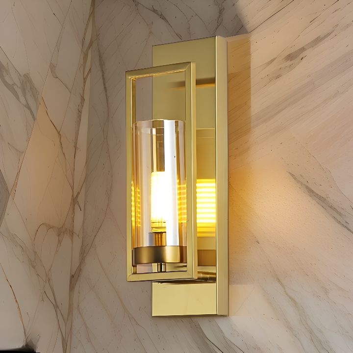 Antique Styled Brass Metal Wall Lamp