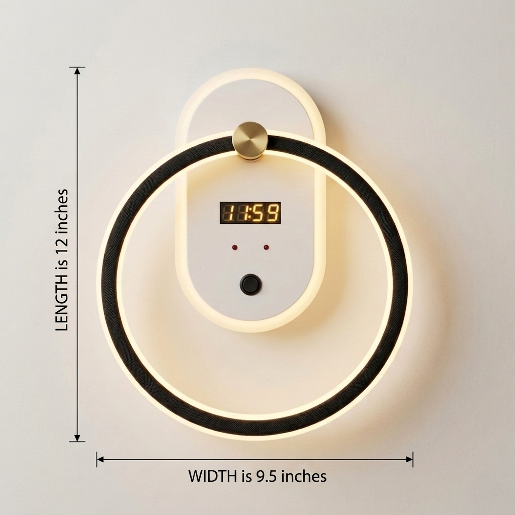 Digital Clock Led Wall Lamp