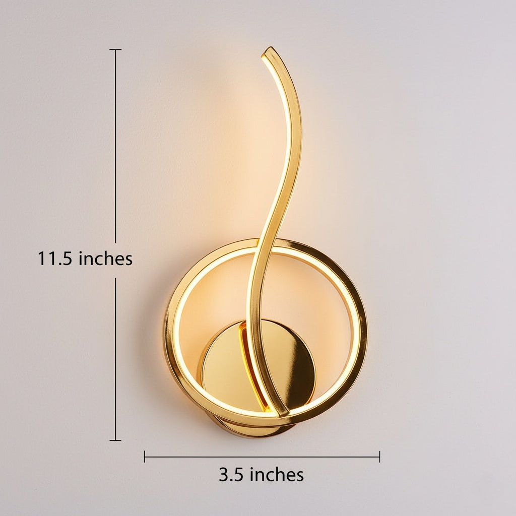 Modern Rounded Spiral Line Styled Wall Lamp