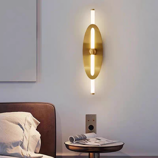 Metallic Straight Stick Glow Led Warm Walllight