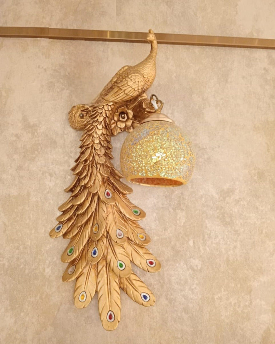 Peacock Scripted Wall Lamp