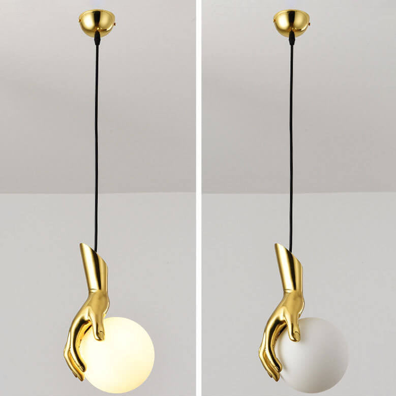 Hand Brass Globe Hanging Light