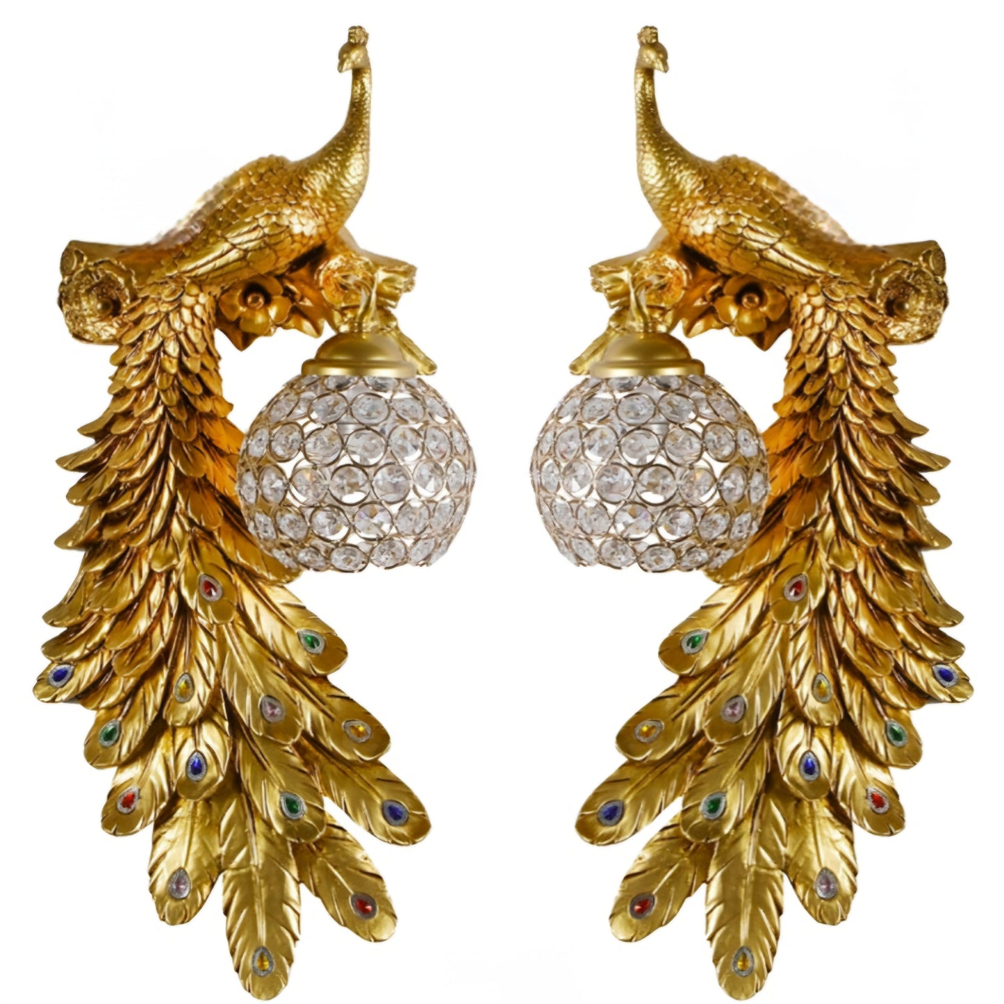 Peacock Scripted Wall Lamp