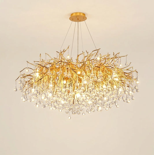 Crystal Golden Antique Modern Chandlier