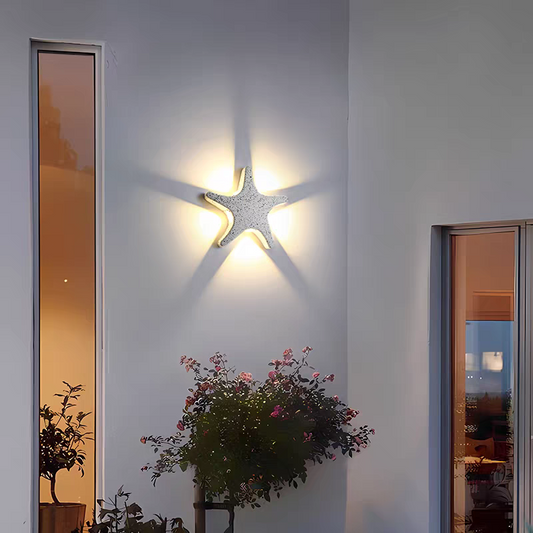 Quad Star Fish Led Elevation Outdoor Wall Light