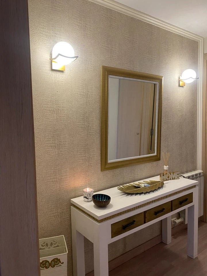 Round Globe Golden Classical Wall Lamp