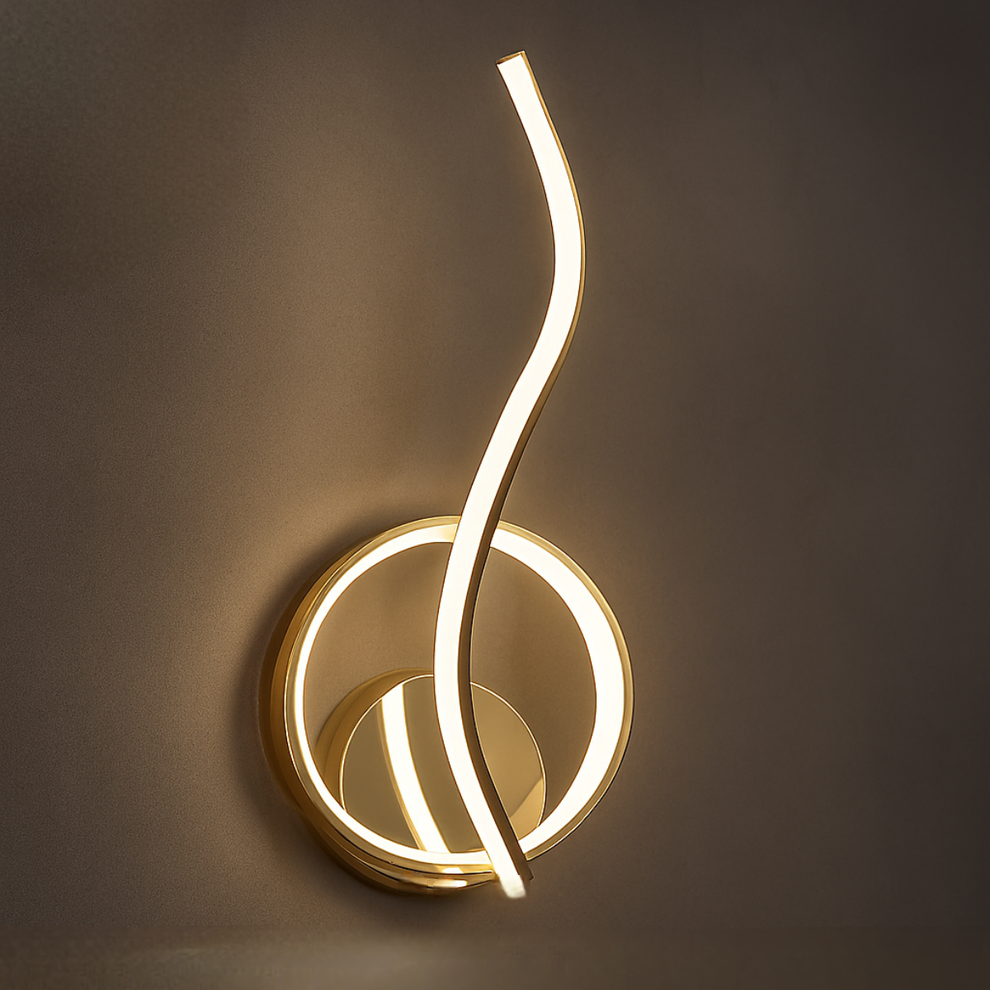 Modern Rounded Spiral Line Styled Wall Lamp