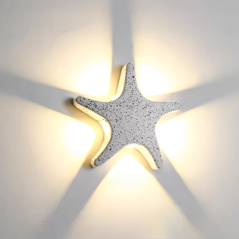 Quad Star Fish Led Elevation Outdoor Wall Light