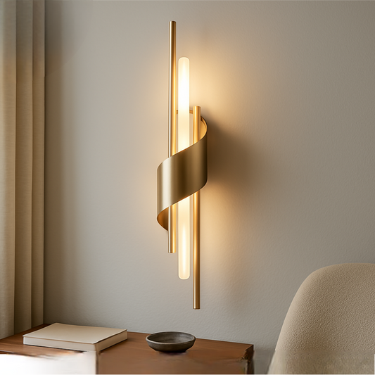 Metallic Modern Stick Glow Led Warm Walllight