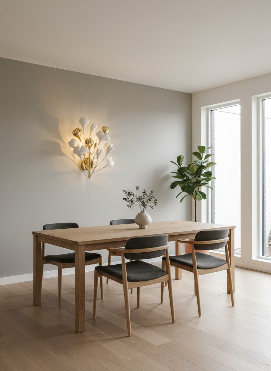 Nordic Golden White Leafl Led Wall Light