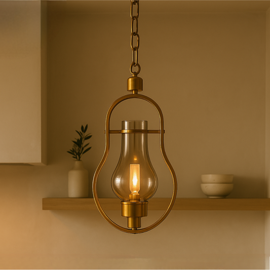 Golden Brass Antique Hanging Lamp
