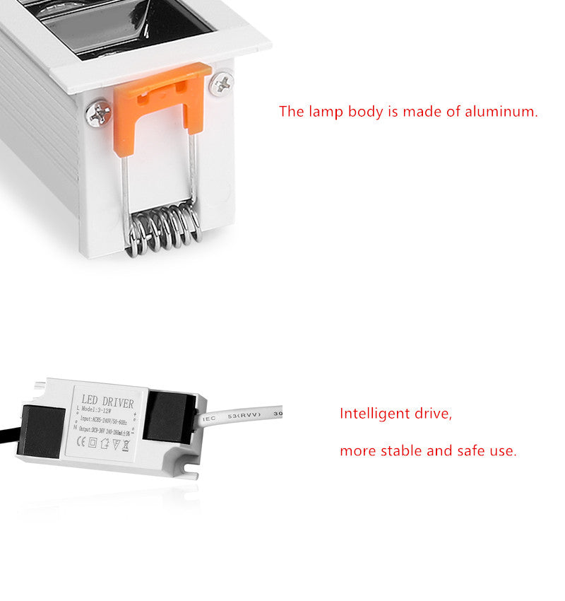 Led 10W & 20W COB White Concelled False Celling Light