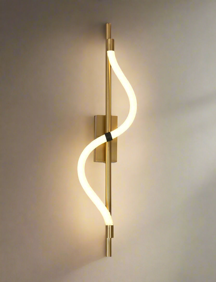 Modern Golden Spiral Warm Led Walllamp