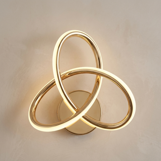 Orbital Golden Spiral Led Wall Lamp