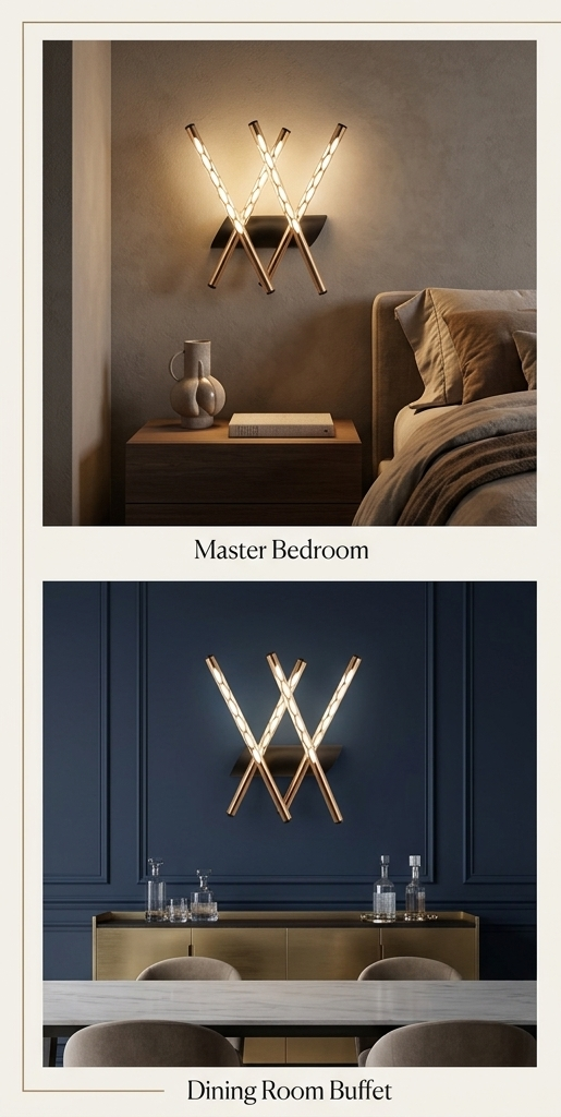 Four Sticks Led Wall Lamp