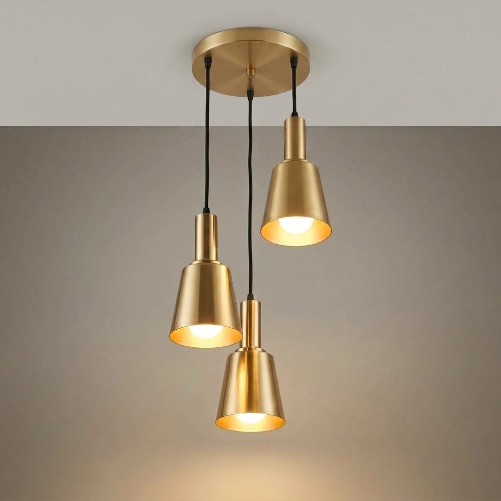 Golden Metallic Cutted Hanging Light