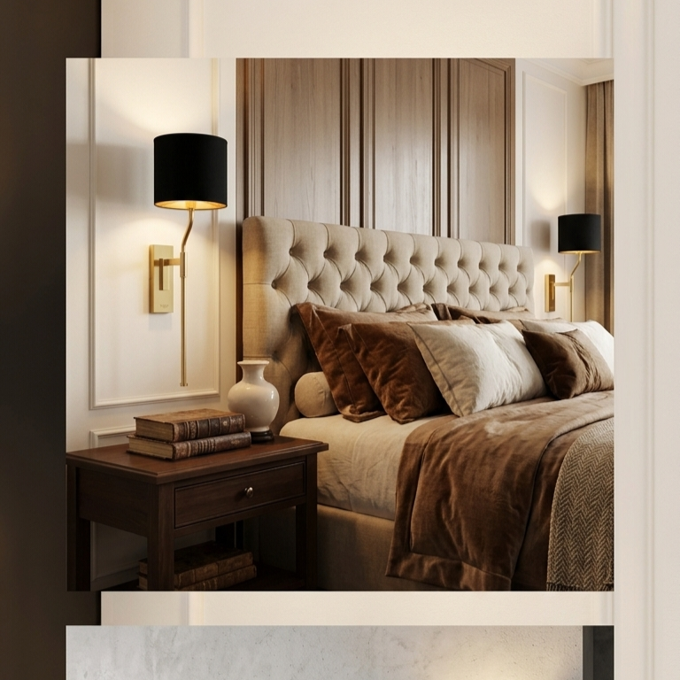 Lamp Shade Wallight Golden Long Walllight