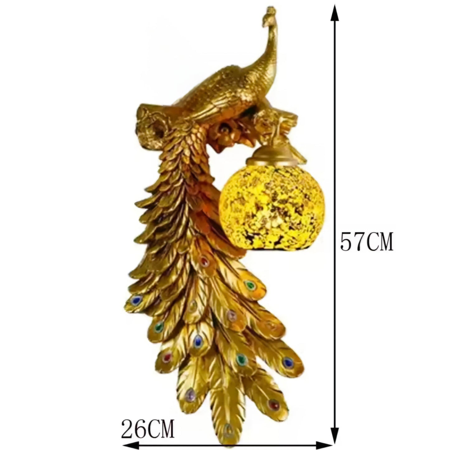 Peacock Scripted Wall Lamp